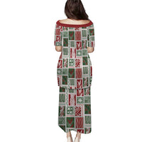 Mele Kalikimaka Hawaiian Quilt and Lei Patchwork Puletasi - Polynesian Pride