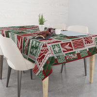 Mele Kalikimaka Hawaiian Quilt and Lei Patchwork Tablecloth - Polynesian Pride