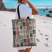 Mele Kalikimaka Hawaiian Quilt and Lei Patchwork Tote Bag - Polynesian Pride