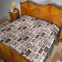 Vintage Aloha Block Quilt Quilt Beige Inspired Lei Motifs - Polynesian Pride