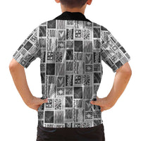 Vintage Aloha Block Quilt Family Matching Summer Maxi Dress and Hawaiian Shirt Black Inspired Lei Motifs LT9 - Polynesian Pride