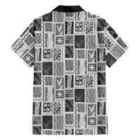 Vintage Aloha Block Quilt Family Matching Tank Maxi Dress and Hawaiian Shirt Black Inspired Lei Motifs LT9 - Polynesian Pride