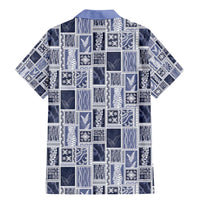 Vintage Aloha Block Quilt Family Matching Mermaid Dress and Hawaiian Shirt Blue Inspired Lei Motifs - Polynesian Pride