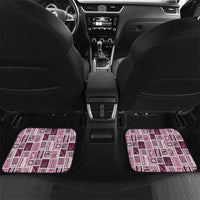 Vintage Aloha Block Quilt Car Mats Pink Inspired Lei Motifs - Polynesian Pride