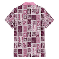 Vintage Aloha Block Quilt Family Matching Puletasi and Hawaiian Shirt Pink Inspired Lei Motifs LT9 - Polynesian Pride