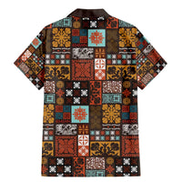 Vintage Hawaiian Quilting Patterns Family Matching Mermaid Dress and Hawaiian Shirt Brown Style Tribal Fabric Patchwork - Polynesian Pride