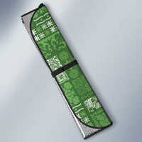Vintage Hawaiian Quilting Patterns Auto Sun Shade Green Style Tribal Fabric Patchwork - Polynesian Pride
