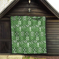 Vintage Hawaiian Quilting Patterns Quilt Green Style Tribal Fabric Patchwork - Polynesian Pride