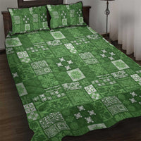 Vintage Hawaiian Quilting Patterns Quilt Bed Set Green Style Tribal Fabric Patchwork - Polynesian Pride