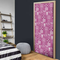 Vintage Hawaiian Quilting Patterns Door Cover Pink Style Tribal Fabric Patchwork - Polynesian Pride