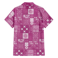 Vintage Hawaiian Quilting Patterns Hawaiian Shirt Pink Style Tribal Fabric Patchwork - Polynesian Pride
