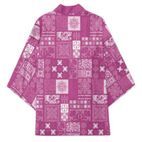 Vintage Hawaiian Quilting Patterns Kimono Pink Style Tribal Fabric Patchwork - Polynesian Pride