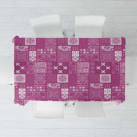 Vintage Hawaiian Quilting Patterns Tablecloth Pink Style Tribal Fabric Patchwork - Polynesian Pride