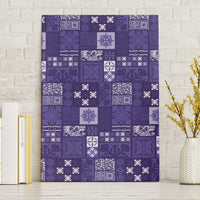 Vintage Hawaiian Quilting Patterns Canvas Wall Art Purple Style Tribal Fabric Patchwork - Polynesian Pride