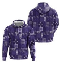Vintage Hawaiian Quilting Patterns Hoodie Purple Style Tribal Fabric Patchwork - Polynesian Pride