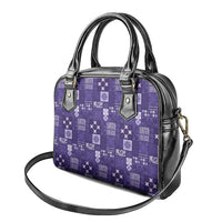 Vintage Hawaiian Quilting Patterns Shoulder Handbag Purple Style Tribal Fabric Patchwork - Polynesian Pride