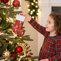 Vintage Hawaiian Quilting Patterns Christmas Stocking Red Style Tribal Fabric Patchwork - Polynesian Pride