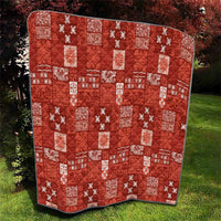 Vintage Hawaiian Quilting Patterns Quilt Red Style Tribal Fabric Patchwork - Polynesian Pride