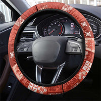 Vintage Hawaiian Quilting Patterns Steering Wheel Cover Red Style Tribal Fabric Patchwork - Polynesian Pride