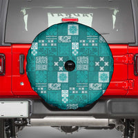 Vintage Hawaiian Quilting Patterns Spare Tire Cover Turquoise Style Tribal Fabric Patchwork - Polynesian Pride