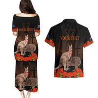 Kangaroo and Kiwi Bird ANZAC Day Custom Couples Matching Puletasi and Hawaiian Shirt Soldier Style LT9 - Polynesian Pride