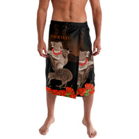 Koala and Kiwi Bird ANZAC Day Custom Lavalava Soldier Style LT9 Black - Polynesian Pride