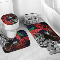 American Samoa Bald Eagle Personalized Bathroom Set Samoa Muamua Le Atua - Polynesian Pride