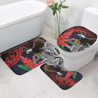 American Samoa Bald Eagle Personalized Bathroom Set Samoa Muamua Le Atua - Polynesian Pride