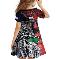 American Samoa Bald Eagle Personalized Family Matching Long Sleeve Bodycon Dress and Hawaiian Shirt Samoa Muamua Le Atua