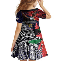 American Samoa Bald Eagle Personalized Family Matching Off The Shoulder Long Sleeve Dress and Hawaiian Shirt Samoa Muamua Le Atua