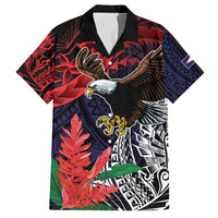 American Samoa Bald Eagle Personalized Family Matching Tank Maxi Dress and Hawaiian Shirt Samoa Muamua Le Atua