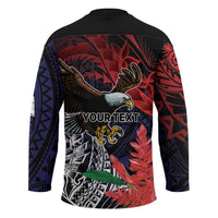 American Samoa Bald Eagle Personalized Hockey Jersey Samoa Muamua Le Atua - Polynesian Pride