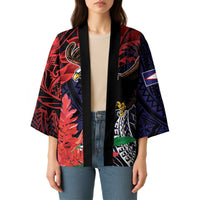 American Samoa Bald Eagle Personalized Kimono Samoa Muamua Le Atua - Polynesian Pride