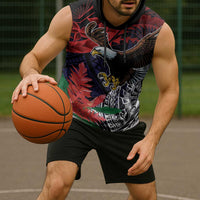 American Samoa Bald Eagle Personalized Sleeveless Hoodie Samoa Muamua Le Atua - Polynesian Pride