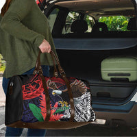 American Samoa Bald Eagle Personalized Travel Bag Samoa Muamua Le Atua - Polynesian Pride