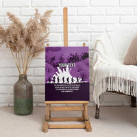 Anzac Day Gallipoli Personalised Canvas Wall Art Purple Poppy Flowers LT9 - Polynesian Pride