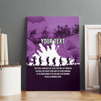 Anzac Day Gallipoli Personalised Canvas Wall Art Purple Poppy Flowers LT9 - Polynesian Pride