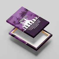 Anzac Day Gallipoli Personalised Canvas Wall Art Purple Poppy Flowers LT9 - Polynesian Pride