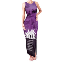 Anzac Day Gallipoli Personalised Family Matching Tank Maxi Dress and Hawaiian Shirt Purple Poppy Flowers