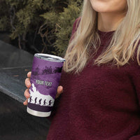 Anzac Day Gallipoli Personalised Tumbler Cup Purple Poppy Flowers
