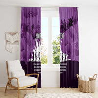 Anzac Day Gallipoli Personalised Window Curtain Purple Poppy Flowers