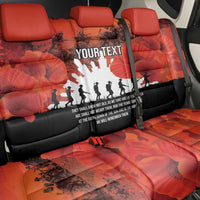 Anzac Day Gallipoli Personalised Back Car Seat Cover Red Poppy Flowers