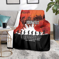 Anzac Day Gallipoli Personalised Blanket Red Poppy Flowers