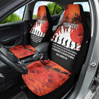 Anzac Day Gallipoli Personalised Car Seat Cover Red Poppy Flowers