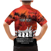 Anzac Day Gallipoli Personalised Family Matching Mermaid Dress and Hawaiian Shirt Red Poppy Flowers LT9 - Polynesian Pride