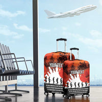 Anzac Day Gallipoli Personalised Luggage Cover Red Poppy Flowers
