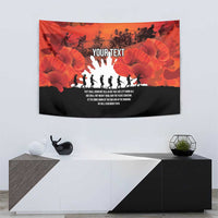 Anzac Day Gallipoli Personalised Tapestry Red Poppy Flowers