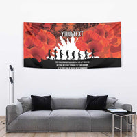 Anzac Day Gallipoli Personalised Tapestry Red Poppy Flowers