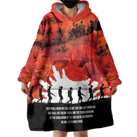 Anzac Day Gallipoli Personalised Wearable Blanket Hoodie Red Poppy Flowers
