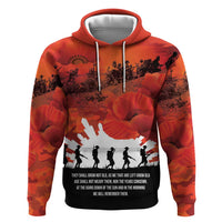 Anzac Day Gallipoli Personalised Zip Hoodie Red Poppy Flowers